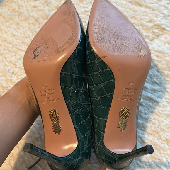 Aquazzura green croc heels - Picture 4 of 5